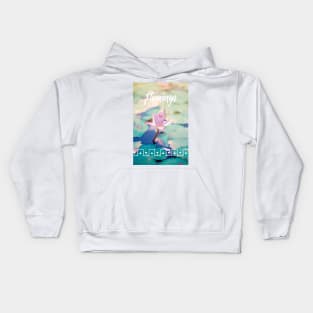 Flamingo Lotus Flower Kids Hoodie